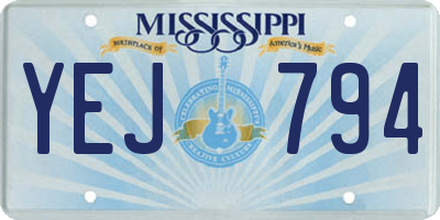 MS license plate YEJ794