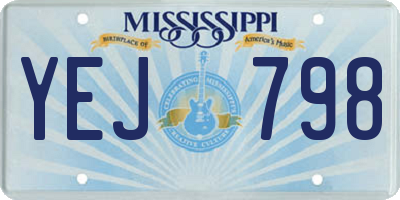 MS license plate YEJ798