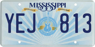 MS license plate YEJ813