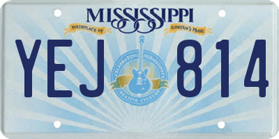MS license plate YEJ814