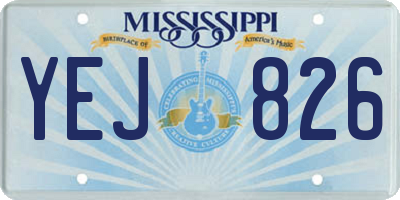 MS license plate YEJ826