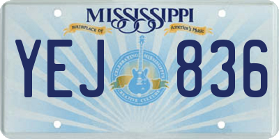 MS license plate YEJ836