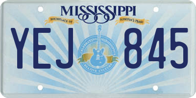 MS license plate YEJ845