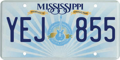 MS license plate YEJ855