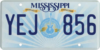 MS license plate YEJ856