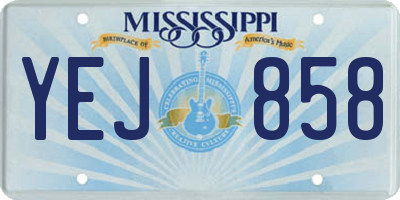 MS license plate YEJ858