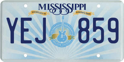 MS license plate YEJ859