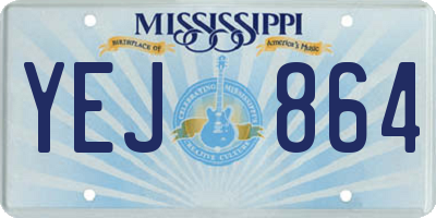 MS license plate YEJ864