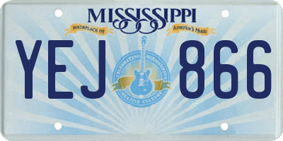 MS license plate YEJ866