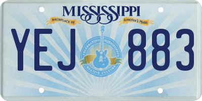 MS license plate YEJ883