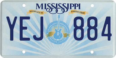 MS license plate YEJ884