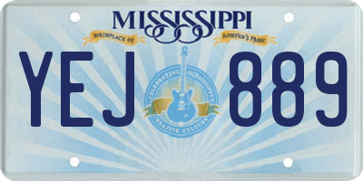 MS license plate YEJ889