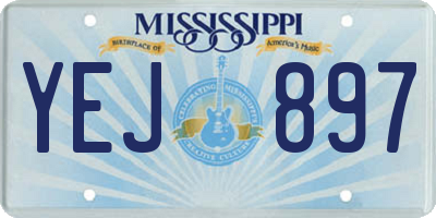 MS license plate YEJ897