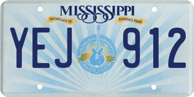 MS license plate YEJ912