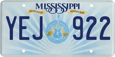 MS license plate YEJ922