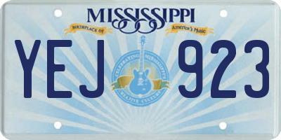 MS license plate YEJ923