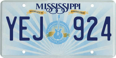 MS license plate YEJ924
