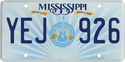 MS license plate YEJ926