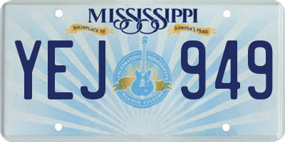 MS license plate YEJ949