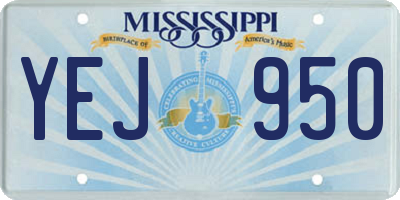 MS license plate YEJ950