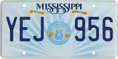 MS license plate YEJ956