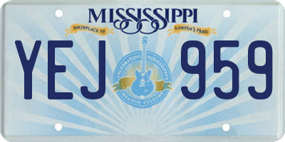 MS license plate YEJ959