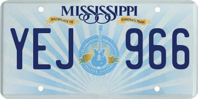 MS license plate YEJ966