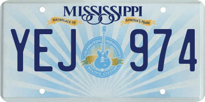 MS license plate YEJ974