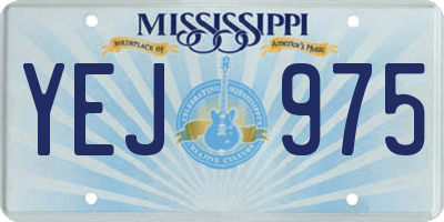 MS license plate YEJ975