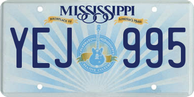 MS license plate YEJ995