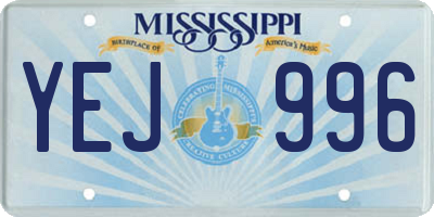 MS license plate YEJ996