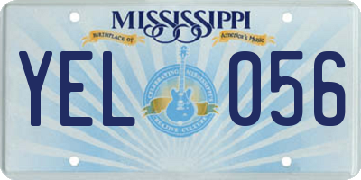 MS license plate YEL056