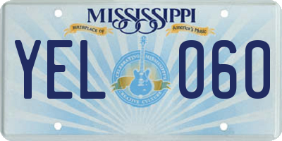 MS license plate YEL060