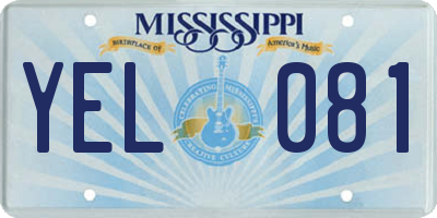 MS license plate YEL081