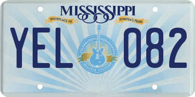 MS license plate YEL082