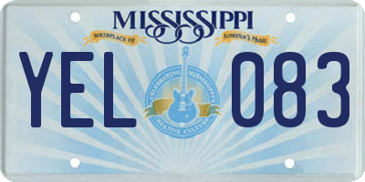MS license plate YEL083