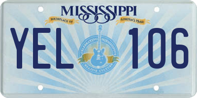 MS license plate YEL106