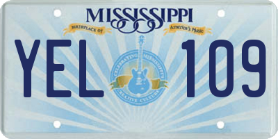 MS license plate YEL109