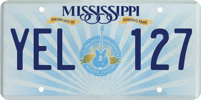 MS license plate YEL127