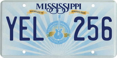 MS license plate YEL256