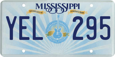 MS license plate YEL295