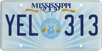 MS license plate YEL313