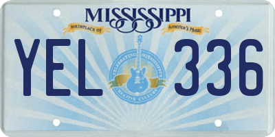 MS license plate YEL336