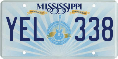 MS license plate YEL338