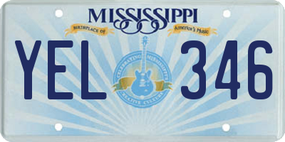 MS license plate YEL346