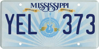 MS license plate YEL373