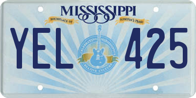 MS license plate YEL425