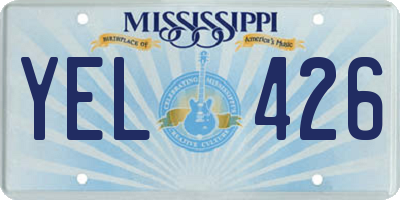 MS license plate YEL426