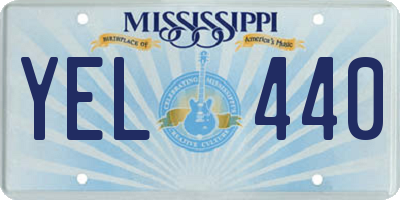 MS license plate YEL440