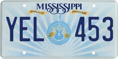 MS license plate YEL453